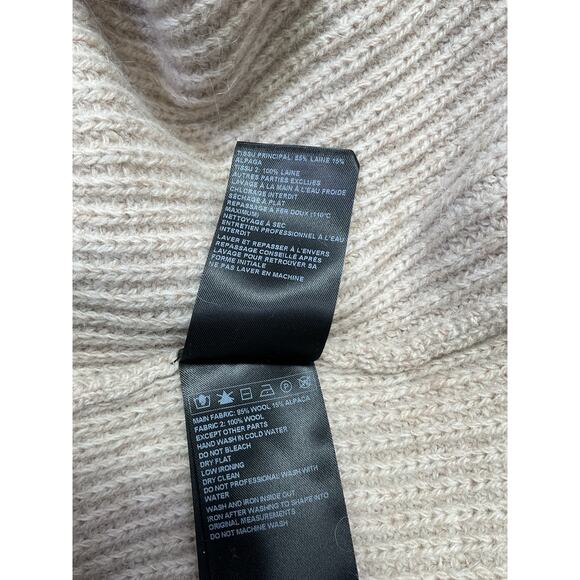 Ba&Sh Button Beige Wool Shoulder Sweater Size S - NWT - Picture 5 of 5